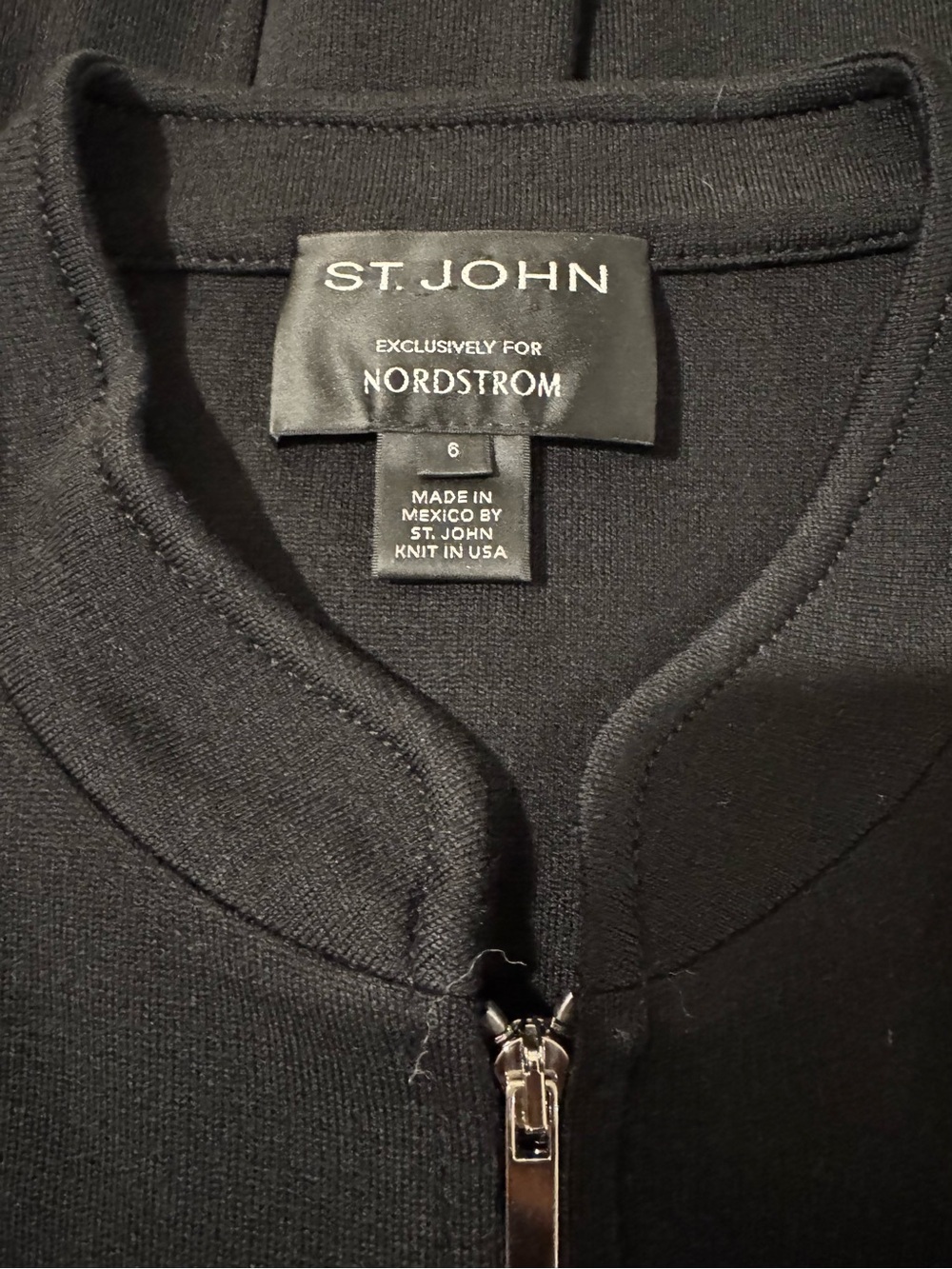 ST JOHN Black Label Milano Military Knit Dress Size 6 Black - Picture 9 of 10